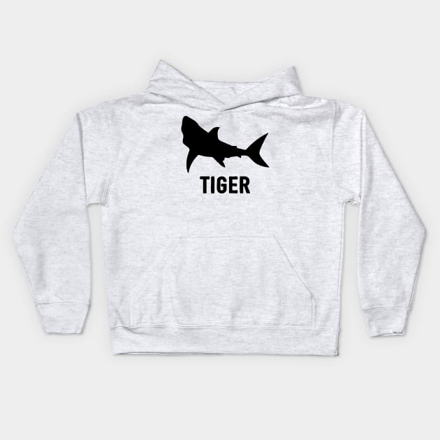 Tiger Shark Shirt Kids Hoodie by Pushloop